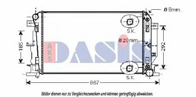 AKS DASIS 120001n -  Радиатор, охлаждение двигателя